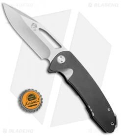 Medford On Belay Frame Lock Knife Black PVD Ti (4.125" Stonewash) MKT -Elite Folds Medford On Belay FL Black PVD Ti SW MK38DT 30PV BHQ 75022 jr bottlecap