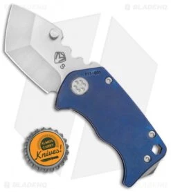 Medford Panzer Tanto Frame Lock Knife Blue Ano (2.5" Tumbled) MKT -Elite Folds Medford Panzer Tanto FL Blue Ano Tumbled BHQ 76713 jr bottlecap