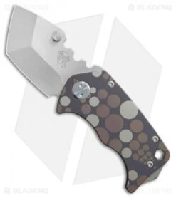 Medford Panzer Tanto Frame Lock Knife Blue Ano Dots (2.5" Tumbled) MKT