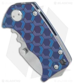 Medford Panzer Tanto Frame Lock Knife Blue Ano Geo Pattern (2.5" Tumbled) MKT -Elite Folds Medford Panzer tanto blue ano geo pattern tumbled BHQ 76706 er spine