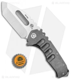 Medford Praetorian Frame Lock Knife Tumbled Ti (3.75" Stonewash) MKT -Elite Folds Medford Praetorian FL Tumbled Ti SW MK013STT 01TM BHQ 97373 jr bottlecap