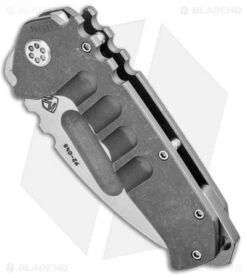 Medford Praetorian Frame Lock Knife Tumbled Ti (3.75" Stonewash) MKT -Elite Folds Medford Praetorian FL Tumbled Ti SW MK013STT 01TM BHQ 97373 jr spine