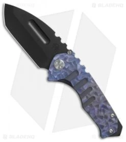 Medford Praetorian Genesis T Tanto Knife Sculpted Purple Ti (3.3" Black) MKT