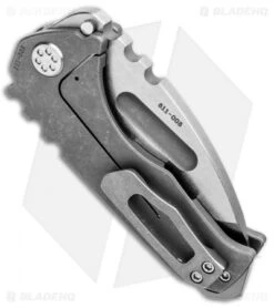 Medford Praetorian Genesis Tanto Frame Lock Knife Tumbled Ti (3.3" Stonewash) -Elite Folds Medford Praetorian Genesis Tanto FL Tumbled Ti SW MK202DTT 01TM BHQ 97375 jr side