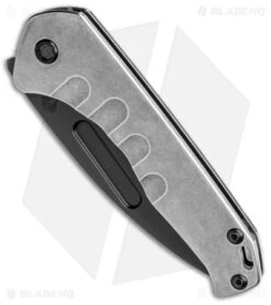 Medford Praetorian Slim Frame Lock Tumbled Titanium Drop Point (3.25" Black) -Elite Folds Medford Praetorian Slim DP Ti DLC BHQ 121308 jr spine