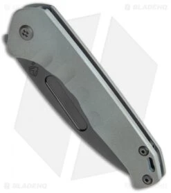 Medford Praetorian Slim Frame Lock Bead Blasted Drop Point (3.3" Black PVD) -Elite Folds Medford Praetorian Slim FL Matte Green BB DP Black BHQ 119614 jr spine