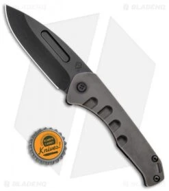 Medford Praetorian Slim Frame Lock Knife PVD/Bronze DP (3.3" Black PVD) -Elite Folds Medford Praetorian Slim FL PVD Bronze DP PVD BHQ 112520 jr bottlecap