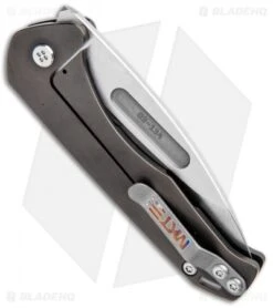 Medford Praetorian Slim Frame Lock Knife PVD Drop Point (3.3" Tumbled) -Elite Folds Medford Praetorian Slim FL PVD DP Tumbled BHQ 112521 jr side