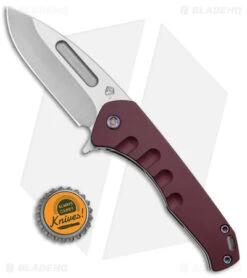 Medford Praetorian Swift FL Flipper Frame Lock Knife Red Aluminum (3.3" Tumbled) -Elite Folds Medford Praetorian Swift FL Flipper Red Aluminum DP Tumbled BHQ 145559 jr bottlecap