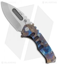 Medford Praetorian T Frame Lock Knife Custom Flame/Bronze Ti (3.75" Tumbled)