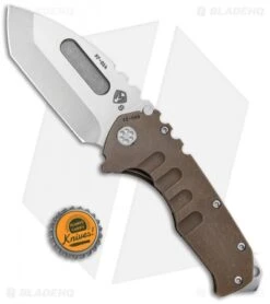 Medford Praetorian T Frame Lock Knife Bronze Ano Tanto (3.75" Satin) MKT -Elite Folds Medford Praetorian T Tanto Bronze Ano Satin MK012SSTT 36A1 SSCB BN BHQ 102592 jr bottlecap