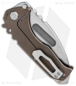 Medford Praetorian T Frame Lock Knife Bronze Ano Tanto (3.75" Satin) MKT -Elite Folds Medford Praetorian T Tanto Bronze Ano Satin MK012SSTT 36A1 SSCB BN BHQ 102592 jr side