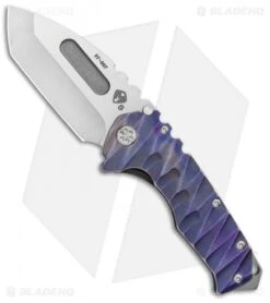 Medford Praetorian T Tanto Knife Lightning Finish Blue Ano (Satin)