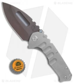 Medford Praetorian T Frame Lock Knife Tumbled Titanium (3.75" Vulcan) MKT -Elite Folds Medford Praetorian T tumbled ti vulcan BHQ 33235 er bottlecap