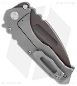 Medford Praetorian T Frame Lock Knife Tumbled Titanium (3.75" Vulcan) MKT -Elite Folds Medford Praetorian T tumbled ti vulcan BHQ 33235 er side