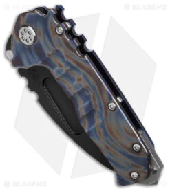 Medford Praetorian T Frame Lock Knife Custom Flame Ano Ti (3.75" Black S35VN) -Elite Folds Medford Praetorinan T BHQ 174105 td spine