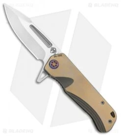 Medford Proxima Frame Lock Flipper Bronzed W/Flamed Ti (3.875" Tumbled)
