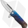 Medford Custom Proxima Frame Lock Knife Sculpted Blue Fade Ti (3.875" Tumbled)