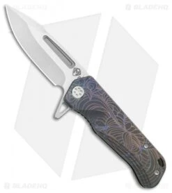 Medford Proxima Frame Lock Flipper Violet/Bnz Nouveau Flora (3.875" Tumbled)