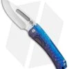 Medford Custom Slim Midi Marauder Knife Sculpted Blue Ti (3.625" Satin)