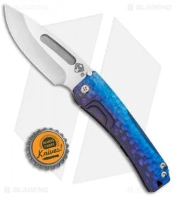 Medford Custom Slim Midi Marauder Knife Sculpted Blue Ti (3.625" Satin) -Elite Folds Medford Slim Midi Marauder FL Blue Ti Custom Satin MK201SST 02AN BLU CUS BHQ 92421 jr bottlecap
