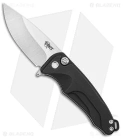 Medford Smooth Criminal Plunge Lock Flipper Knife Black (3" Tumbled)
