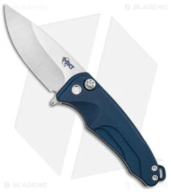 Medford Smooth Criminal Plunge Lock Flipper Knife Blue (3" Tumbled)