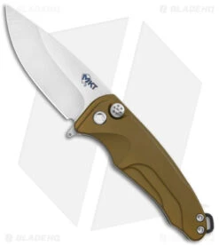 Medford Smooth Criminal Plunge Lock Flipper Knife Yellow (3" Tumbled)