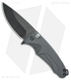 Medford Smooth Criminal Plunge Lock Flipper Knife Gray (3" Black PVD)