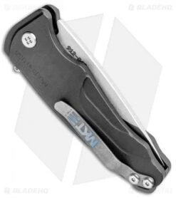 Medford Smooth Criminal Plunge Lock Flipper Knife Gray (3" Tumbled) -Elite Folds Medford Smooth Criminal Plunge Lock Gray Tumbled MK036ST 43AY BHQ 96702 jr side