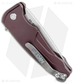 Medford Smooth Criminal Plunge Lock Flipper Knife Red (3" Tumbled) -Elite Folds Medford Smooth Criminal Plunge Lock Red Tumbled BHQ 96701 jr side 1