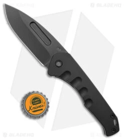 Medford Praetorian Swift FL Drop Point Frame Lock Knife Black (3.4" PVD) -Elite Folds Medford Swift FL Black DP PVD BHQ 176030 jr bottlecap