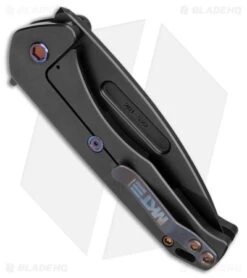 Medford Praetorian Swift FL Drop Point Flipper Frame Lock Knife (3.3" PVD) FLM -Elite Folds Medford Swift FL Flipper Black Flamed HW DP PVD BHQ 176010 jr side