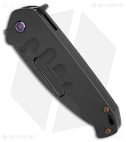 Medford Praetorian Swift FL Drop Point Flipper Frame Lock Knife (3.3" PVD) FLM -Elite Folds Medford Swift FL Flipper Black Flamed HW DP PVD BHQ 176010 jr spine