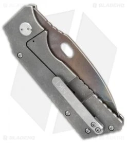 Medford TFF-1 Frame Lock Knife Tumbled Titanium (4" Vulcan) MKT -Elite Folds Medford TFF 1 tumbled ti vulcan MKT BHQ 51432 er side