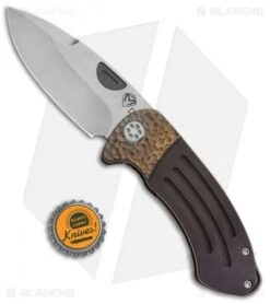 Medford Custom Theseus Frame Lock Knife Bronze Fade Sculpt (3.6" Satin) MKT -Elite Folds Medford Theseus FL Ano Fade SPC Tumbled BHQ 86772 jr bottlecap