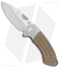 Medford Theseus Frame Lock Knife Bronze Ti (3.625" Tumbled) MKT