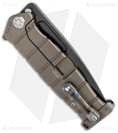 Medford USMC FF Frame Lock Knife Flipper Bronze Ano/Flamed (4" PVD) MKT 3 Medford USMC FF Frame Lock Knife Flipper Bronze Ano/Flamed (4" PVD) MKT - Image 3