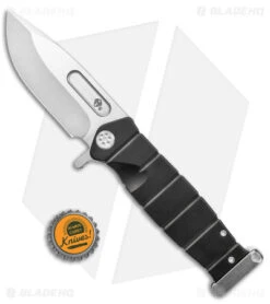 Medford USMC FF Frame Lock Flipper Knife Black Titanium (4.25" Satin) -Elite Folds Medford USMC Fighter FL BHQ 133980 jr bottlecap