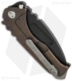 Medford Praetorian T Frame Lock Knife Bronzed Ti (3.75" Black) MKT -Elite Folds Medford mk12dxt 02anbz side cm