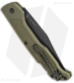 Ontario Camp Plus Forest Lock Back Knife GFN OD Green (3.3" Black) -Elite Folds Ontario Camp Plus Lock Black GRN Green Black BHQ 179805 jr side