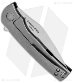 Ontario Carter Trinity Frame Lock Knife Black G-10 (3" Satin) 8877 OKC -Elite Folds Ontario Carter Trinity FL Black G 10 Satin 8877 BHQ 81300 jr side