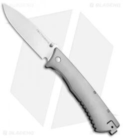 Ontario Cerberus Folder Frame Lock Knife Titanium (3.75" Satin) 1776