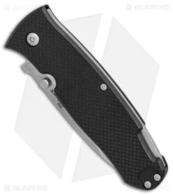 Ontario Dozier Strike Lock Back Knife Black G-10 (3.125" Satin) 9102 -Elite Folds Ontario Dozier Strike black G10 satin BHQ 52179 er spine