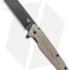 Ontario Knife Company Besra Frame Lock Knife Tan Micarta (3" Black SW)