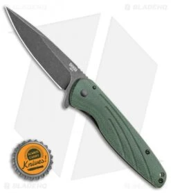 Ontario Knife Company Shikra Frame Lock Knife Green Micarta (3.25" Black SW) -Elite Folds Ontario Knife Company Shikra Frame Lock Knife Green Micarta 3.25 BSW 4019911 or 8599GR BHQ 116633 LS Bottlecap