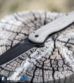 Ontario Knife Company Shikra Frame Lock Knife Tan Micarta (3.25" BSW) -Elite Folds Ontario Knife Company Shikra Frame Lock Knife Tan Micarta BSW BHQ 107887 kp fence close web