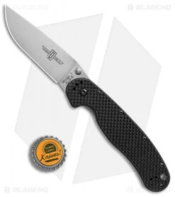 Ontario RAT Model 1 Liner Lock Knife G-10/CF (3.6" AUS-8 Satin) 8886CF -Elite Folds Ontario RAT 1 G10 CF satin BHQ 74210 er bottlecap