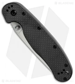 Ontario RAT Model 1 Liner Lock Knife G-10/CF (3.6" AUS-8 Satin) 8886CF -Elite Folds Ontario RAT 1 G10 CF satin BHQ 74210 er spine
