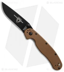 Ontario RAT Model 2 Liner Lock Knife Coyote Brown Nylon (3" Black) 8861CB